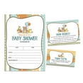 thumbnail image 1 of Inkdotpot Set Of 30Jungle Animals Baby Shower Invitations-Diaper Raffle Tickets And Baby Shower Book Request Cards Gender Neutral Invites Its A Boy Its A Girl, 1 of 8
