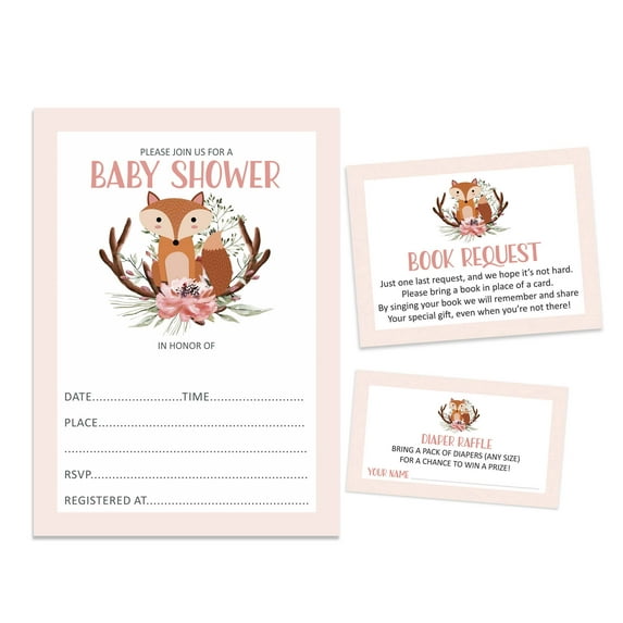 Inkdotpot Set Of 30Jungle Animals Baby Shower Invitations-Diaper Raffle Tickets And Baby Shower Book Request Cards Gender Neutral Invites Its A Boy Its A Girl