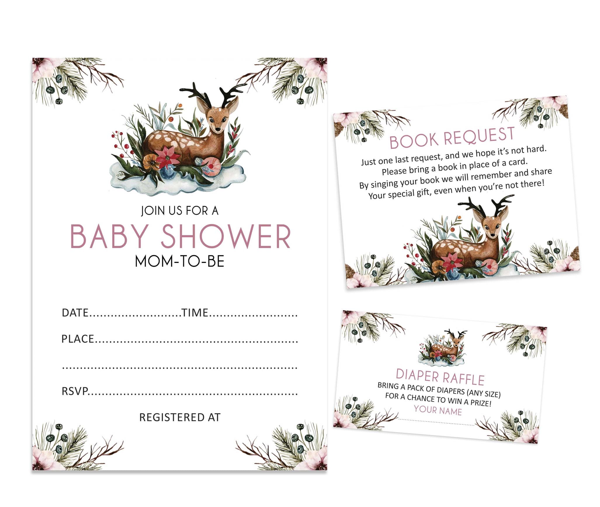 Inkdotpot Set Of 30Jungle Animals Baby Shower Invitations-Diaper Raffle Tickets And Baby Shower Book Request Cards Gender Neutral Invites Its A Boy Its A Girl
