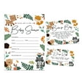 thumbnail image 1 of Inkdotpot Set Of 30Jungle Animals Baby Shower Invitations-Diaper Raffle Tickets And Baby Shower Book Request Cards Gender Neutral Invites Its A Boy Its A Girl, 1 of 8