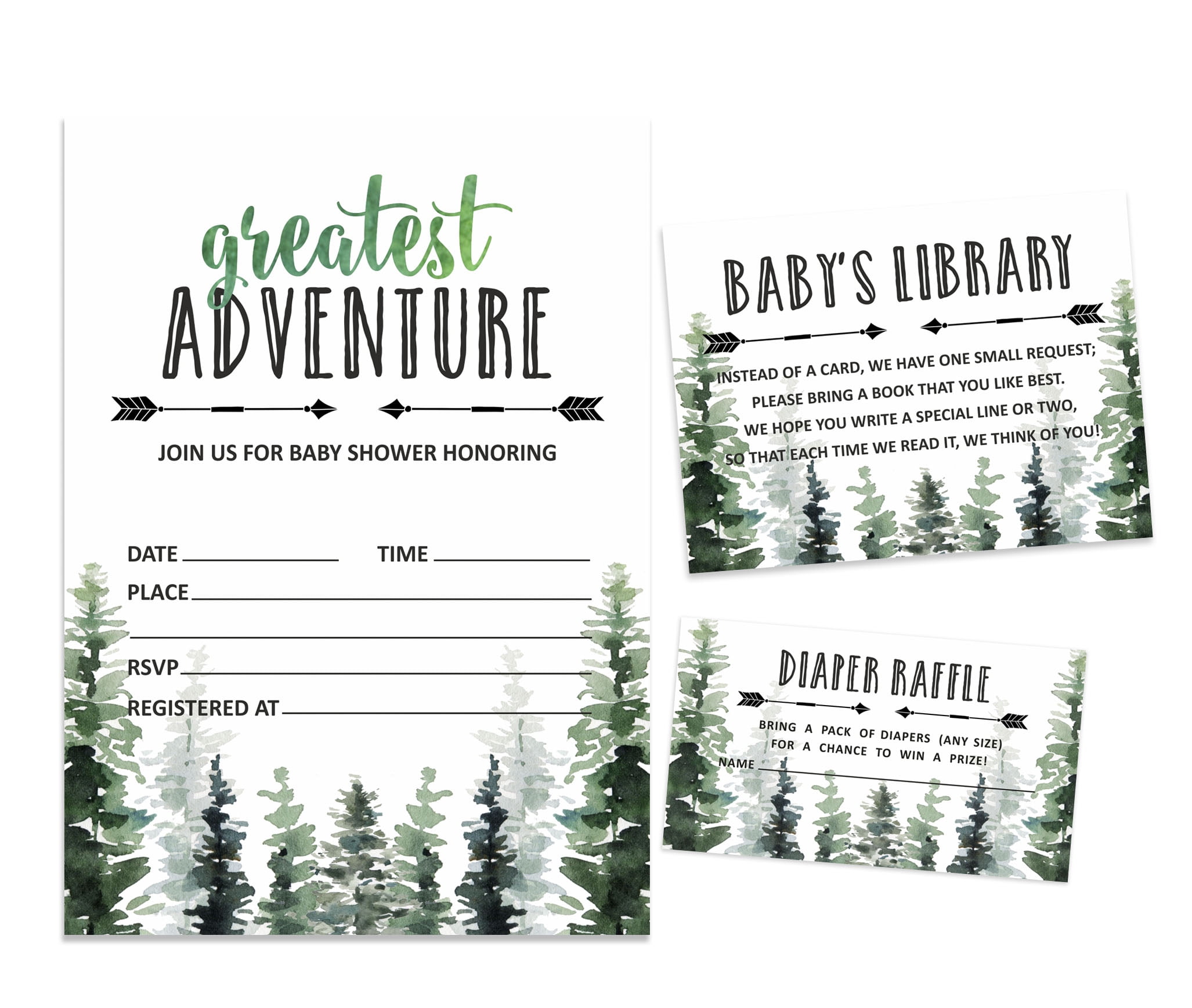 Inkdotpot Set Of 30Jungle Animals Baby Shower Invitations-Diaper Raffle Tickets And Baby Shower Book Request Cards Greatest Adventure Invites Its A Boy Its A Girl