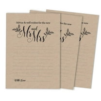 Inkdotpot Set Of 50 Advice & Well Wished for The Newlyweds, Bride And Groom Advice Cards Rustic Wedding Dcor, Guestbook Alternative, 5x7 inches