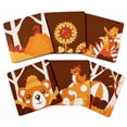 thumbnail image 1 of Inkdotpot Set of 6 Drink Coasters DecorativeNon-SlipCork Base4-inch Square PrintedCoastersEasy Clean, Autumn, 1 of 8