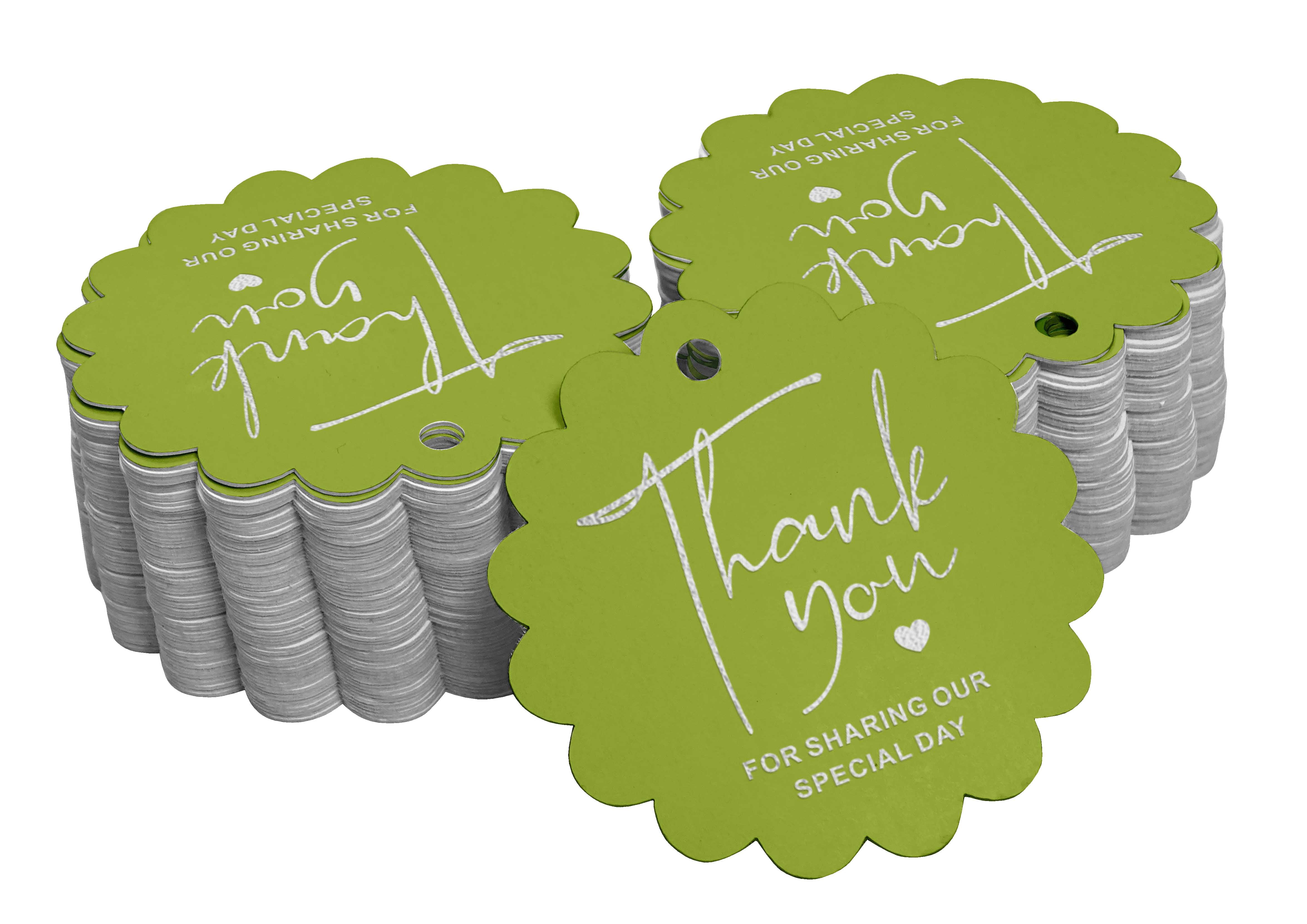Inkdotpot Silver Foil Paper Hang Tags Thank You For Sharing Our Special ...