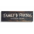 thumbnail image 1 of Inkdotpot Stretched Canvas Quotes Wall Art Decor, Family & Friends Gather Here Wall Decor- 6 x 17 Rustic Wall Art Sign- Farmhouse Decor Faux Plaque Sign, 1 of 8