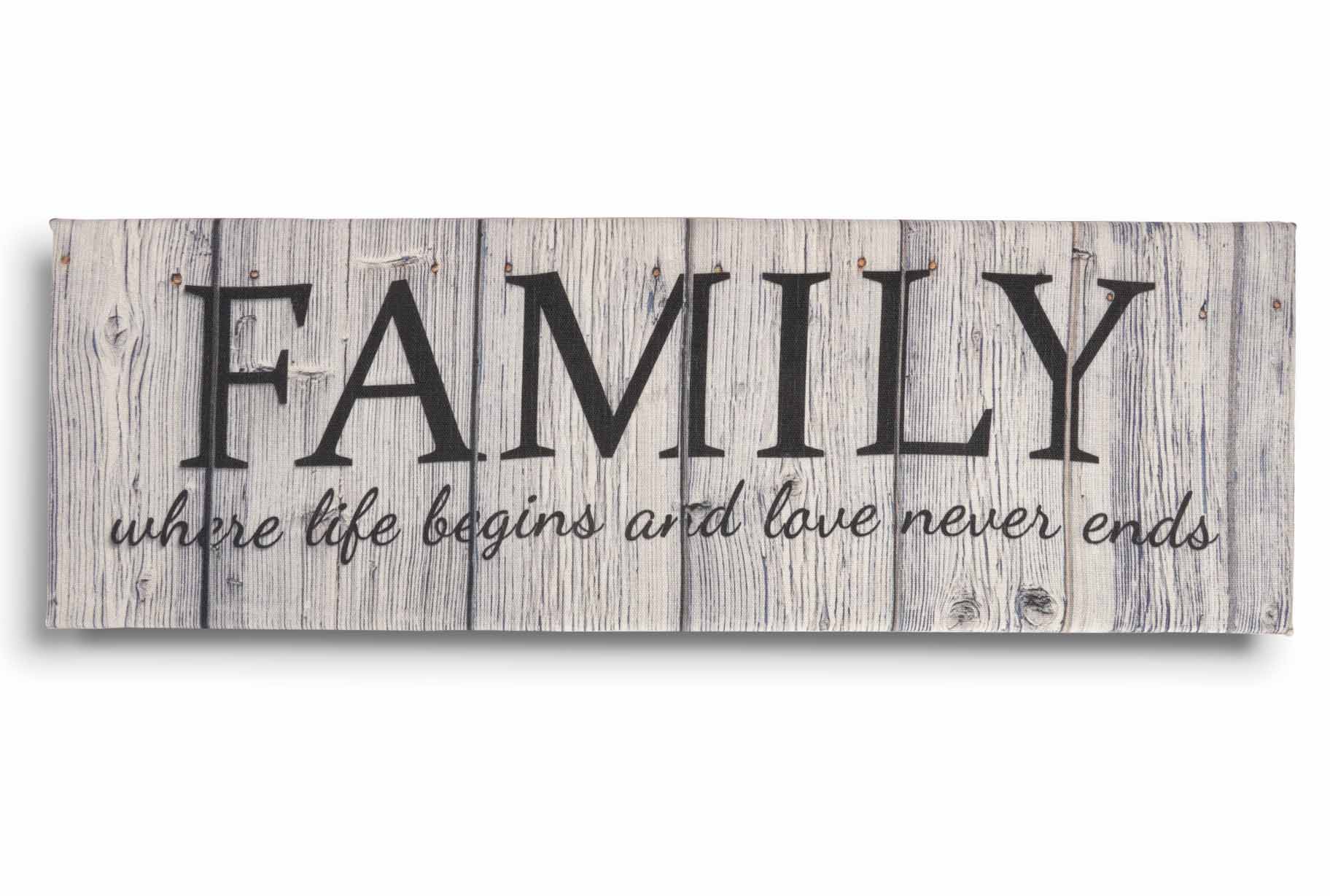 Stretched Canvas Benedetto Grato Wall Art Decor - Tela Rustica Con Scritta 24x8 Pollici Per Soggiorno Camera Regalo