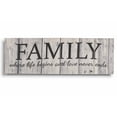 thumbnail image 1 of Inkdotpot Stretched Canvas Quotes Wall Art Decor, Family Where Life Begins And Love Never Ends Wall Decor- 6 x 17 Rustic Wall Art Sign- Farmhouse Decor Faux Plaque Sign, 1 of 8