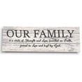 thumbnail image 1 of Inkdotpot Stretched Canvas Quotes Wall Art Decor, Our Family Is A Circle Of Strength; Founded On Faith, Joined In Love Kept By God, Together Forever Wall Decor- 6 x 17 Rustic Wall Art Sign, 1 of 8