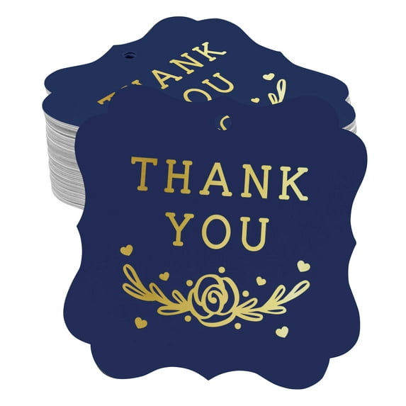 Inkdotpot Thank You Bridal Shower Bottle Tag Real Gold Foil Favor Bracket Shape Hang Tags Pack Of 100