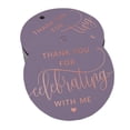 thumbnail image 1 of Inkdotpot Thank You For Celebrating With Me Birthday Bottle Tag Real Rose Gold Foil Favor Hang Tags Pack Of 100, 1 of 6