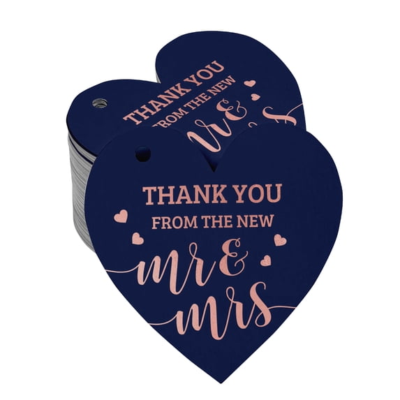 Inkdotpot Thank You From The New Wedding Bottle Tag Real Rose Gold Foil Favor Hang Tag 100 Pack
