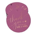 thumbnail image 1 of Inkdotpot Thank You From The New Wedding Bottle Tag Real Rose Gold Foil Favor Hang Tags Pack Of 100, 1 of 6