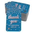 thumbnail image 1 of Inkdotpot ThankYou For Celebrating With Us Bridal Shower-Baby Shower-Retirement-Wedding-Birthday Bottle Tag Real Rose Gold Foil Favor Hang Tags Pack Of 50, 1 of 6