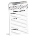 thumbnail image 1 of Inkdotpot To Do List Notepad 6 X 9 Paper Stationery, Classic White Floral To Do List Spiral Notepad Daily Checklist- Motivational Organizer Planner List Pad- Notepad Tear Off (50 Sheets), 1 of 5