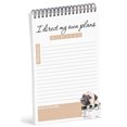 thumbnail image 1 of Inkdotpot To Do List Notepad 6 X 9 Paper Stationery, Dog Theme - I Direct My Own Plans Spiral Notepad Daily Checklist- Motivational Organizer Planner List Pad- Notepad Tear Off (50 Sheets), 1 of 5