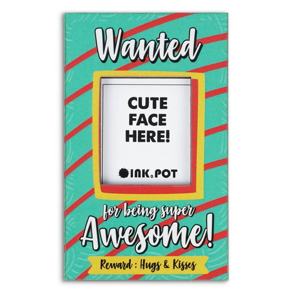 Inkdotpot Wanted For Being Super Awesome! PhotoMagnetFrame-MagneticPhotoFramesFor Refrigerator Magnets- MiniPhotoFrames- Cute Funny Gift ForFriends/ Family/ Kids | 9 x 5.5 cm