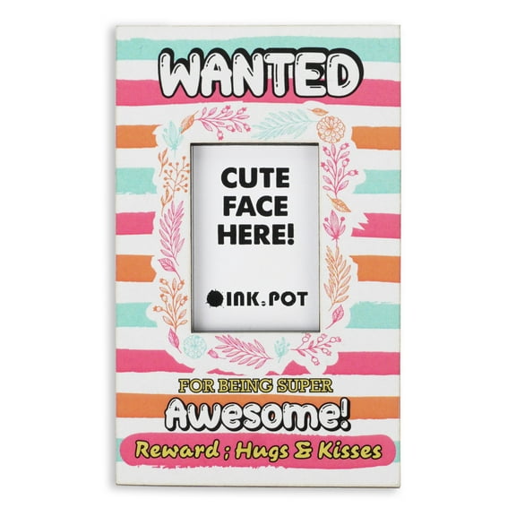 Inkdotpot Wanted For Being Super Awesome! PhotoMagnetFrame-MagneticPhotoFramesFor Refrigerator Magnets- MiniPhotoFrames- Cute Gift ForKids- Anniversary- Couples | 9 x 5.5 cm