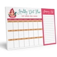 thumbnail image 1 of Inkdotpot Weekly Meal Planner Notepad 7"x10 , "Healthy Diet Plan" Magnetic Meal Planning Pad with Tear Off Grocery Shopping List for Fridge- Kitchen & Home - 54 Sheets -BH, 1 of 7