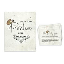 Inkdotpot White Girls Night Out Bachelorette Party Panty Game Cowgirl Bridal Shower Game 1 Sign  30 Size Cards