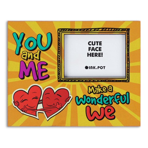 Inkdotpot You And Me Make A Wonderful We PhotoMagnetFrame-MagneticPhotoFramesFor Refrigerator Magnets- MiniPhotoFrames- Cute Gift ForCouples/ BFF | 8 x 10 cm