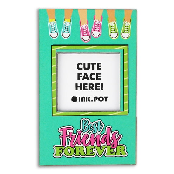 InkdotpotBest Friends ForeverPhotoMagnetFrame-MagneticPhotoFramesFor Refrigerator Magnets- MiniPhotoFrames- Cute Gift For Friends- BFF| 9 x 5.5 cm