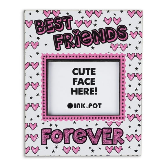 InkdotpotBest Friends ForeverPhotoMagnetFrame-MagneticPhotoFramesFor Refrigerator Magnets- MiniPhotoFrames- Cute Gift ForFriends- BFF | 10 x 8 cm