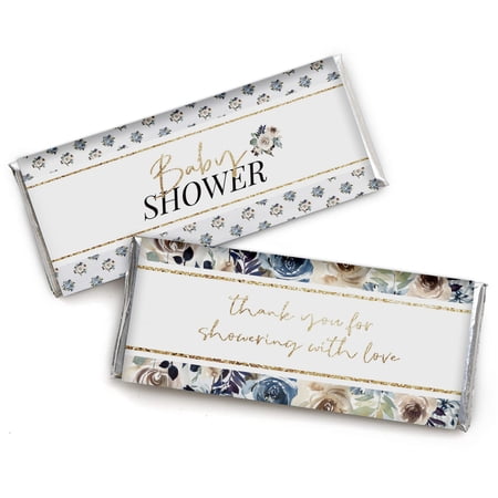 InkdotpotChocolate Bar Wrapper LabelsForBaby ShowerFloral , GirlThemeChocolate Bar Wrapper Labels-Pack of 30 PCS(No Candy)