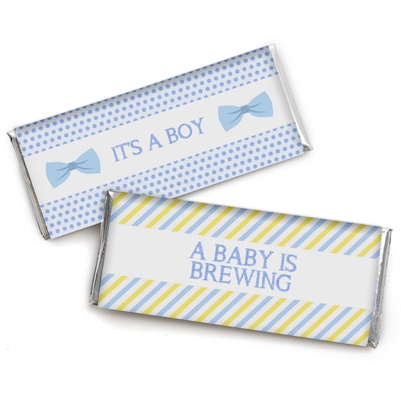 InkdotpotChocolate Bar Wrapper LabelsForBaby ShowerLittle Man , BoyThemeChocolate Bar Wrapper Labels-Pack of 30 PCS(No Candy)