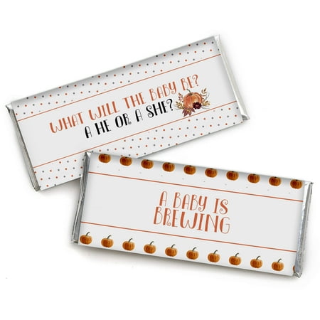 InkdotpotChocolate Bar Wrapper LabelsForBaby ShowerLittle Pumpkin , BoyThemeChocolate Bar Wrapper Labels-Pack of 30 PCS(No Candy)