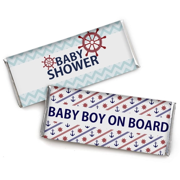 InkdotpotChocolate Bar Wrapper LabelsForBaby ShowerPirates , BoyThemeChocolate Bar Wrapper Labels-Pack of 30 PCS(No Candy)