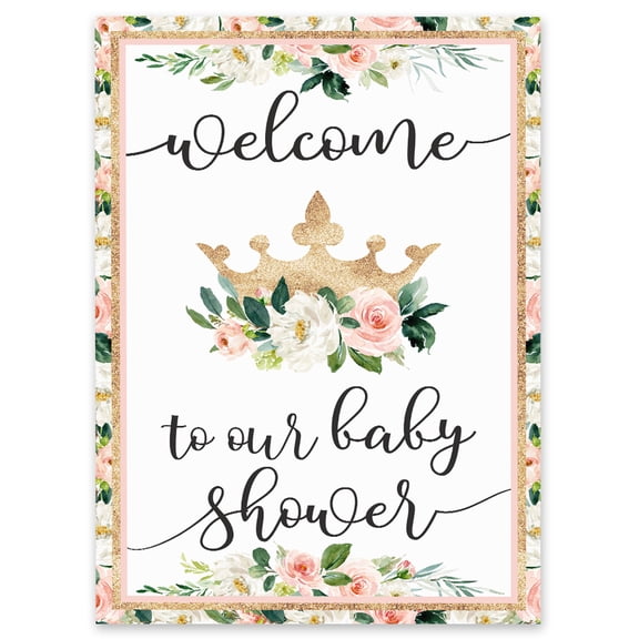 InkdotpotGirl,Baby Shower Party Collection, WelcomeSignFor Baby Shower,Unicorn ThemePack of 1 - 18"x12" inches-a