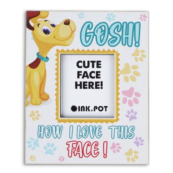 InkdotpotGosh! How I Love This Face!PhotoMagnetFrame-MagneticPhotoFramesFor Refrigerator Magnets- MiniPhotoFrames- Cute Gift ForDogPet Lover | 10 x 8 cm