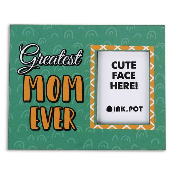 InkdotpotGreatest Mom Ever PhotoMagnetFrame-MagneticPhotoFramesFor Refrigerator Magnets- MiniPhotoFrames- Cute Gift ForMothers Day | 8 x 10 cm