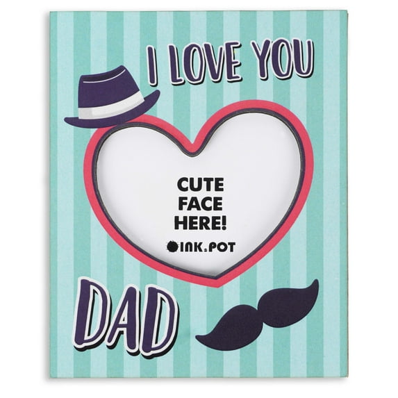 InkdotpotI Love You Dad PhotoMagnetFrame-MagneticPhotoFramesFor Refrigerator Magnets- MiniPhotoFrames- Cute Gift ForDad/ Fathers Day Gift| 10 x 8 cm