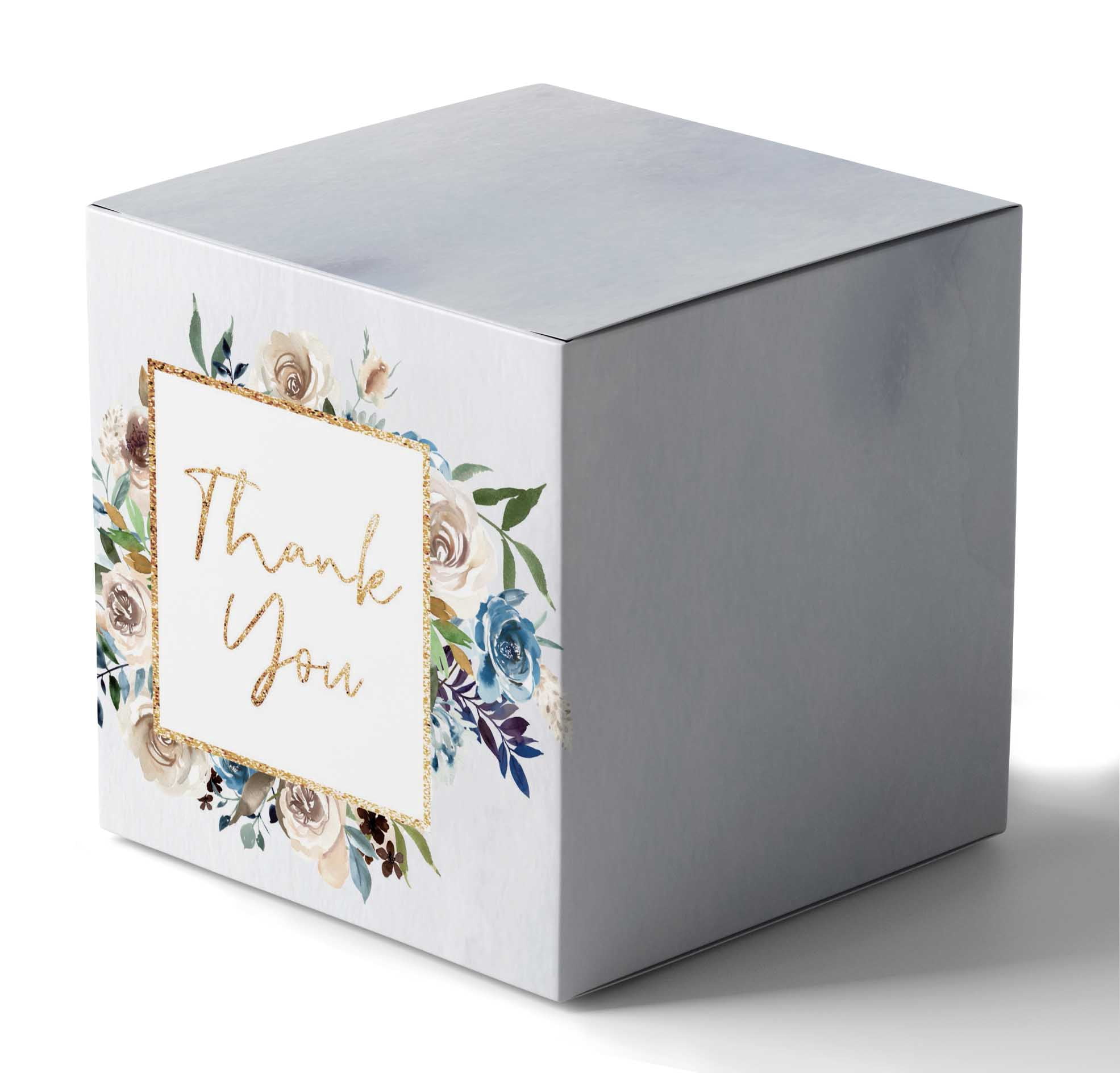InkdotpotPaper Box -Mini Favor Box ForBaby Shower4x4x4 Inches Paper Gift Boxes, Candy Paper Box For Party Favors, Baby ShowerFloral, GirlTheme- Pack Of 20