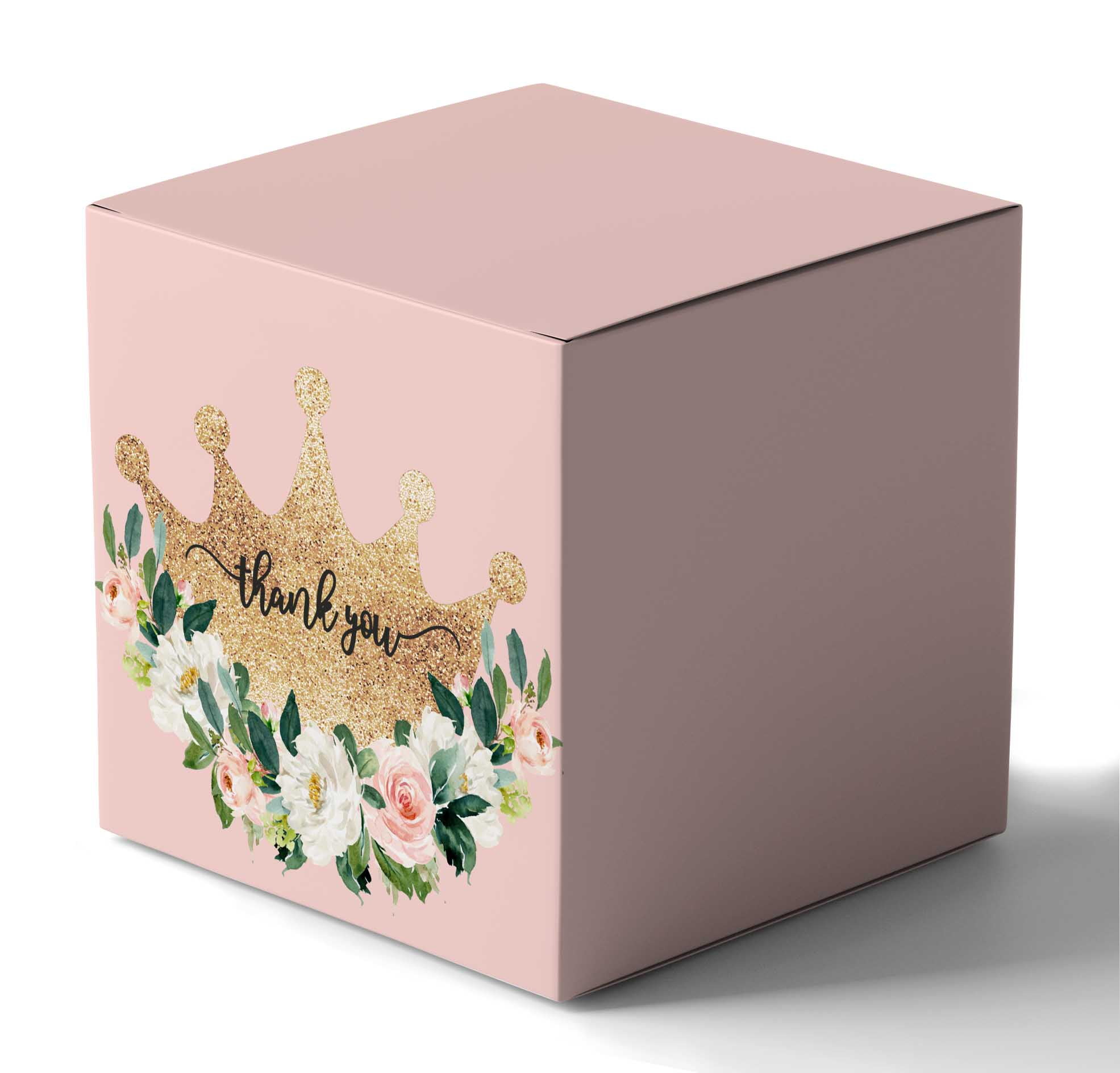 InkdotpotPaper Box -Mini Favor Box ForBaby Shower4x4x4 Inches Paper Gift Boxes, Candy Paper Box For Party Favors, Baby ShowerUnicorn,GirlTheme- Pack Of 20-a