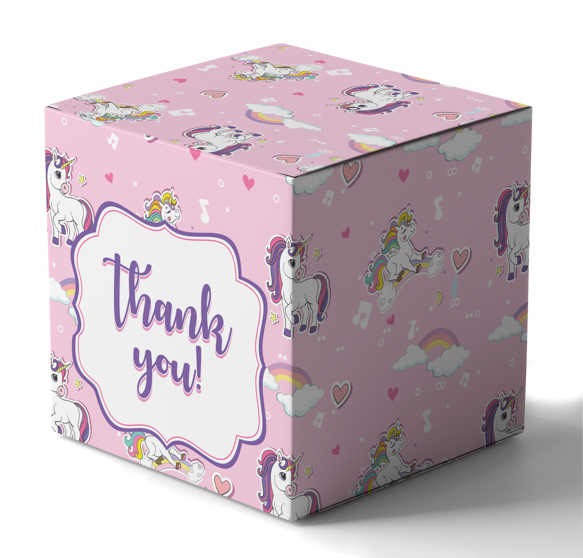 InkdotpotPaper Box -Mini Favor Box ForBaby Shower4x4x4 Inches Paper Gift Boxes, Candy Paper Box For Party Favors, Baby ShowerUnicorn,GirlTheme- Pack Of 20