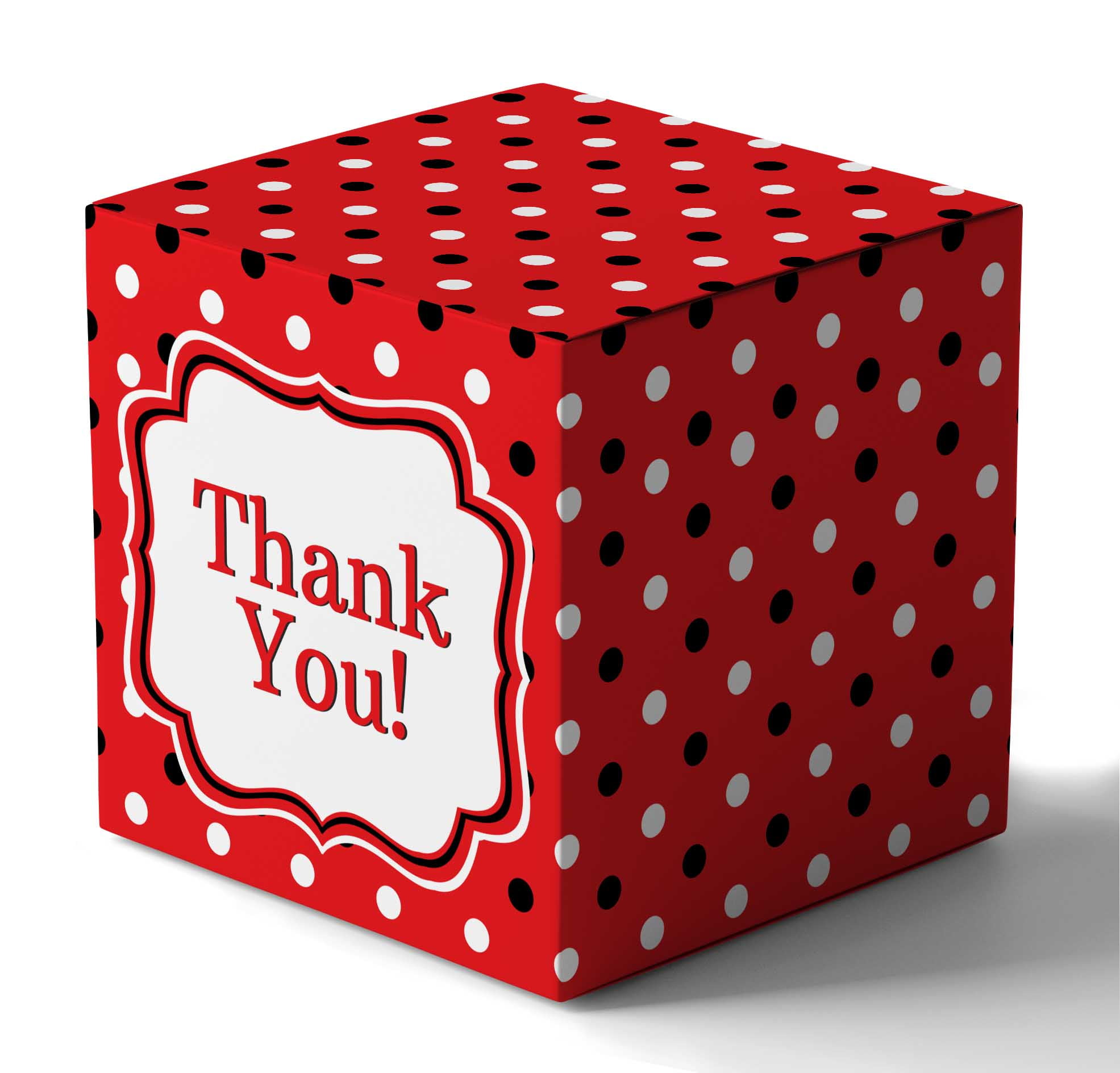 InkdotpotPaper Box -Mini Favor Box ForBaby Shower4x4x4 Inches Paper Gift Boxes, Candy Paper Box For Party Favors, Baby ShowerLadybug, GirlTheme- Pack Of 20