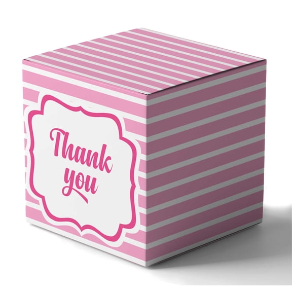 InkdotpotSmall Paper Box -Mini Favor Box ForBaby Shower2x2x2 Inches Paper Gift Boxes, Candy Paper Box For Party Favors, Baby ShowerPolka Dot & Bow, Girl Theme- Pack Of 20