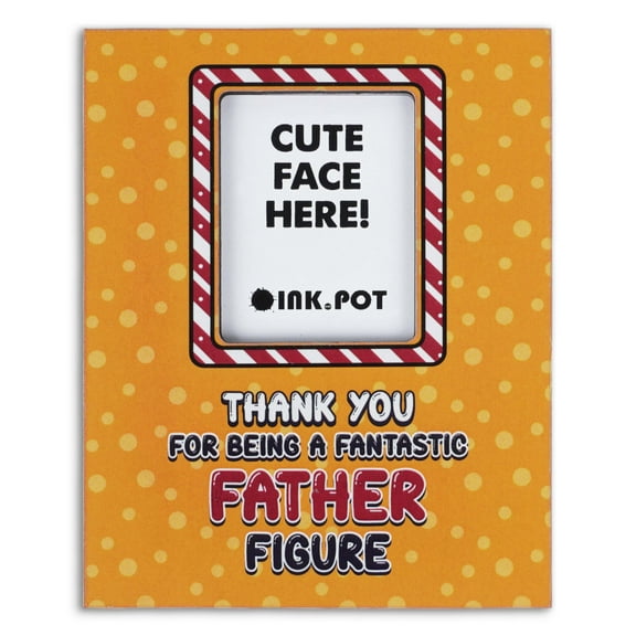 InkdotpotThank You For Being A Fantastic Father Figure PhotoMagnetFrame-MagneticPhotoFramesFor Refrigerator Magnets- MiniPhotoFrames- Cute Gift For Step Dad/ Uncle| 10 x 8 cm
