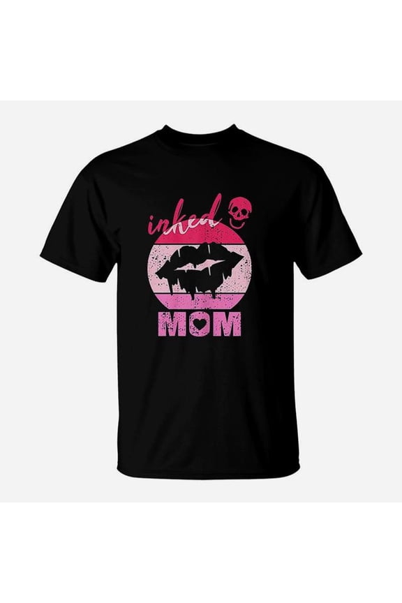 Inked Mom Lips Proud Mother With Tattoos TShirt