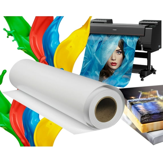 Inkjet Canvas Roll 60”x40’ Poly-Cotton Eco Solvent 13 Oz (400 gsm) Glossy Professional Digital Printing Latex UV Printer