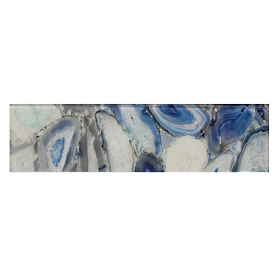 Inkjet Geode 4-in x 16-in Glass Tile(8.89-sq. ft/ Box)