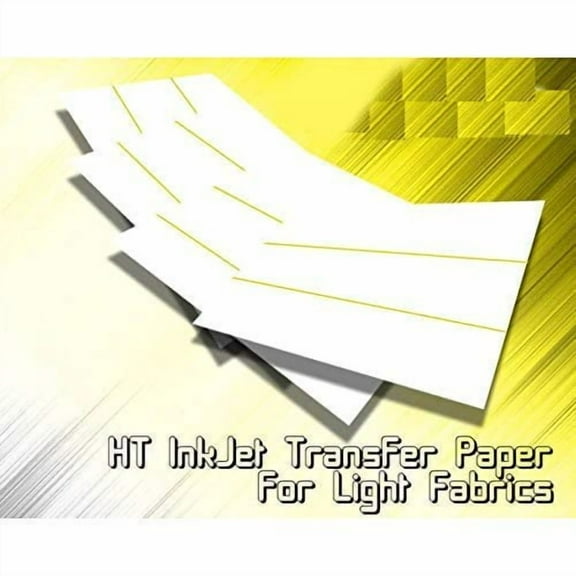 Inkjet Iron On Heat Transfer Paper for White or Light Fabric - 10 Sheets for Inkjet Printers