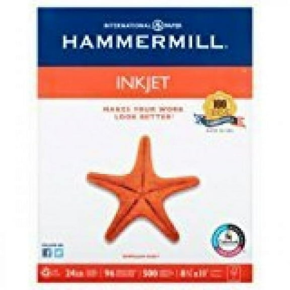 Inkjet Paper, 96 Brightness, 24Lb, 500 Sheets/Ream (2)