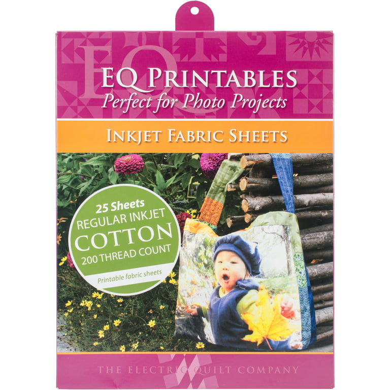 EQ Cotton Basic Printable Ink Jet Fabric Sheets | Electric Quilt Company  #P-FABRC