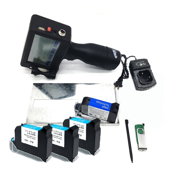 Inkjet Printer 12.7mm Fast Drying 4.3 Inch Touch Screen QR Code/Label Printer Inkjet USB Handheld Inkjet Printer ,Portable & User