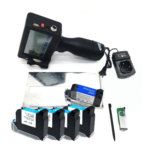 Inkjet Printer 12.7mm Fast Drying 4.3 Inch Touch Screen QR Code/Label Printer Inkjet USB Handheld Inkjet Printer ,Versatile Surface Compatibility