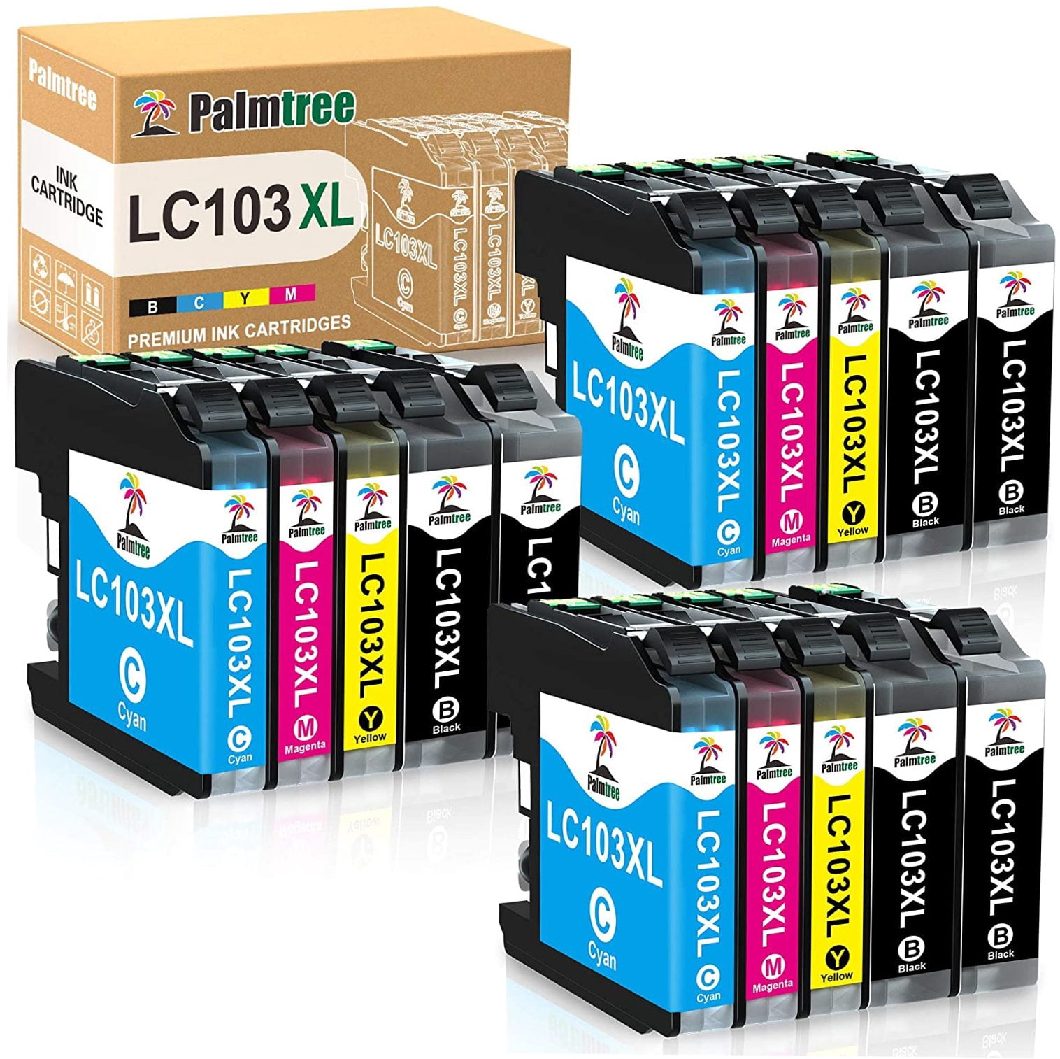 Inkjet Printer Ink Compatible Ink Cartridge Replacement For Brother, Lc103 High Yield,Lc103Xl Black Lc103Xl Cyan Lc103Xl Magenta Lc103Xl Yellow