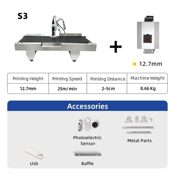 Inkjet Printers With Conveyor Belt All In One For Barcode Expiry Date QR Code Logo Continuous Coding Machine ,Crisp Output